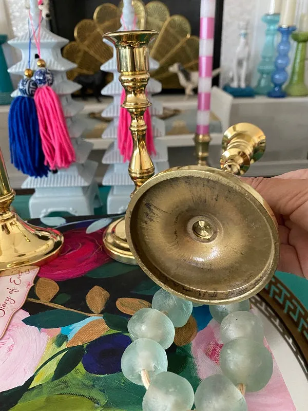 Vintage Brass Candleholders, Baldwin, 2 Pairs EACH SOLD SEPARATELY