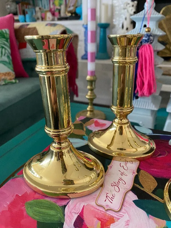 Vintage Brass Candleholders, Baldwin, 2 Pairs EACH SOLD SEPARATELY