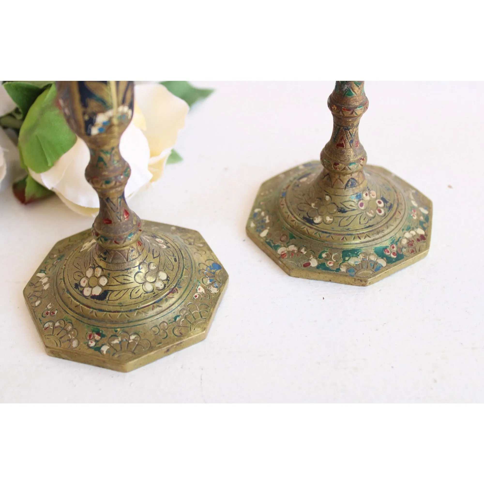 Vintage Brass Candlestick Holders