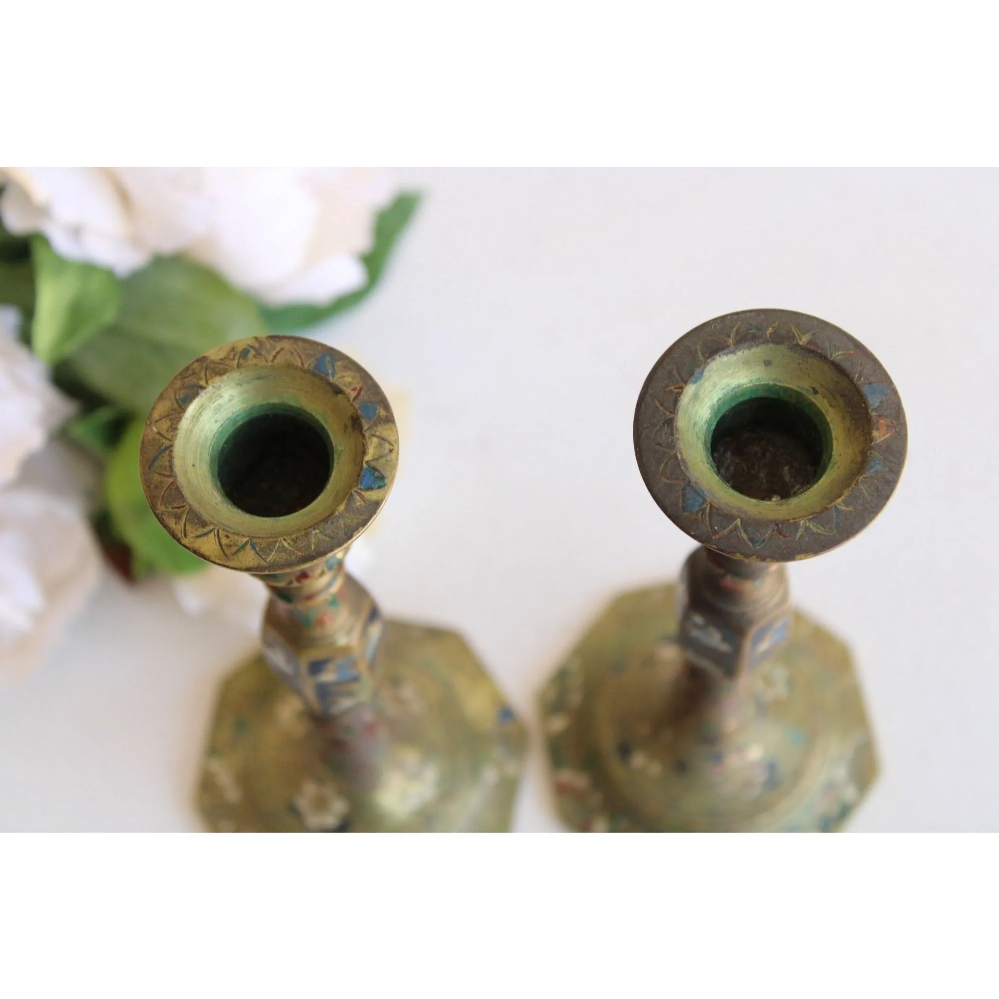 Vintage Brass Candlestick Holders