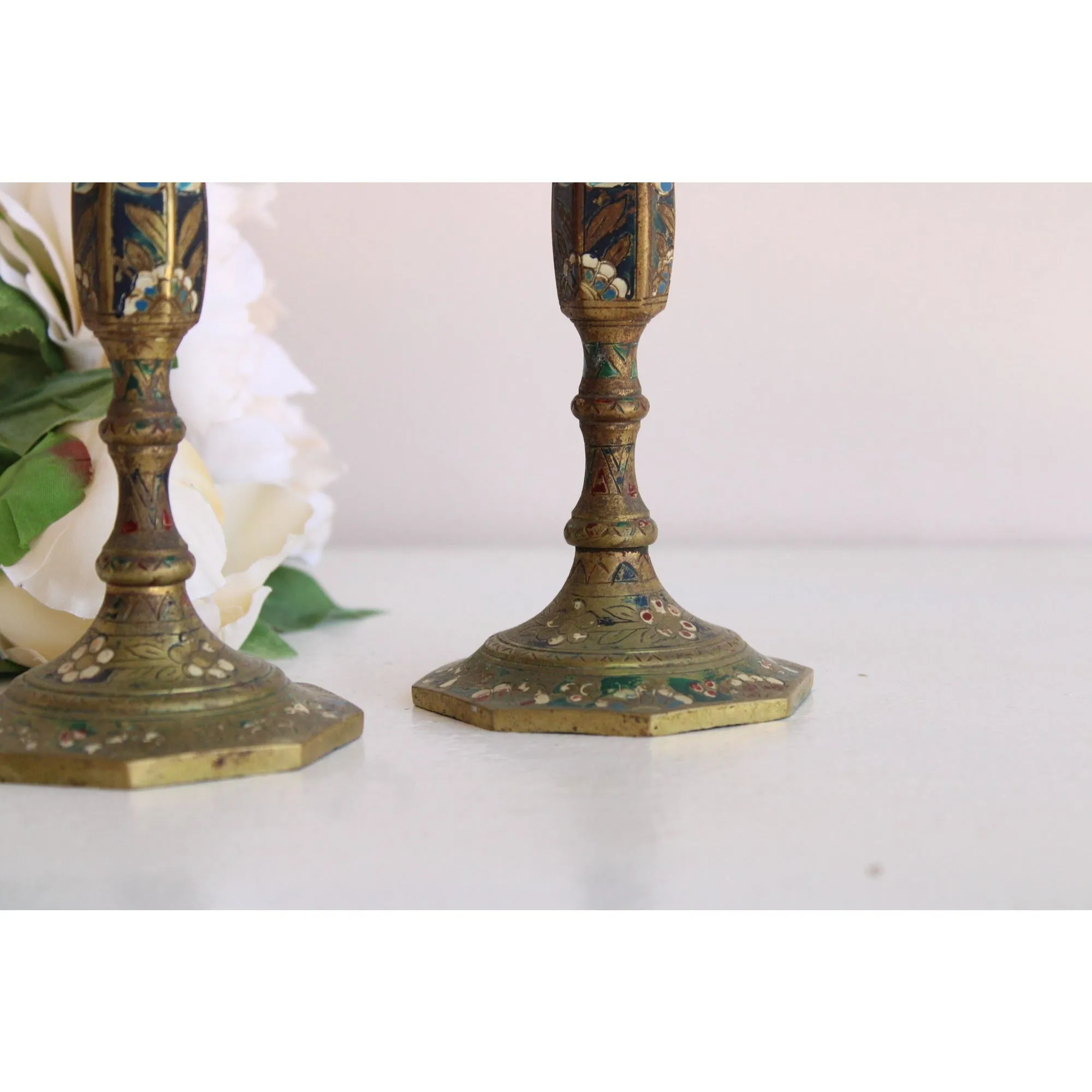 Vintage Brass Candlestick Holders