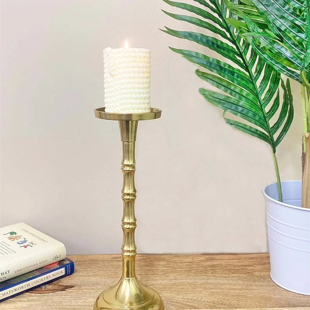 Vintage Brass Candlesticks for Pillar Candles 29cm