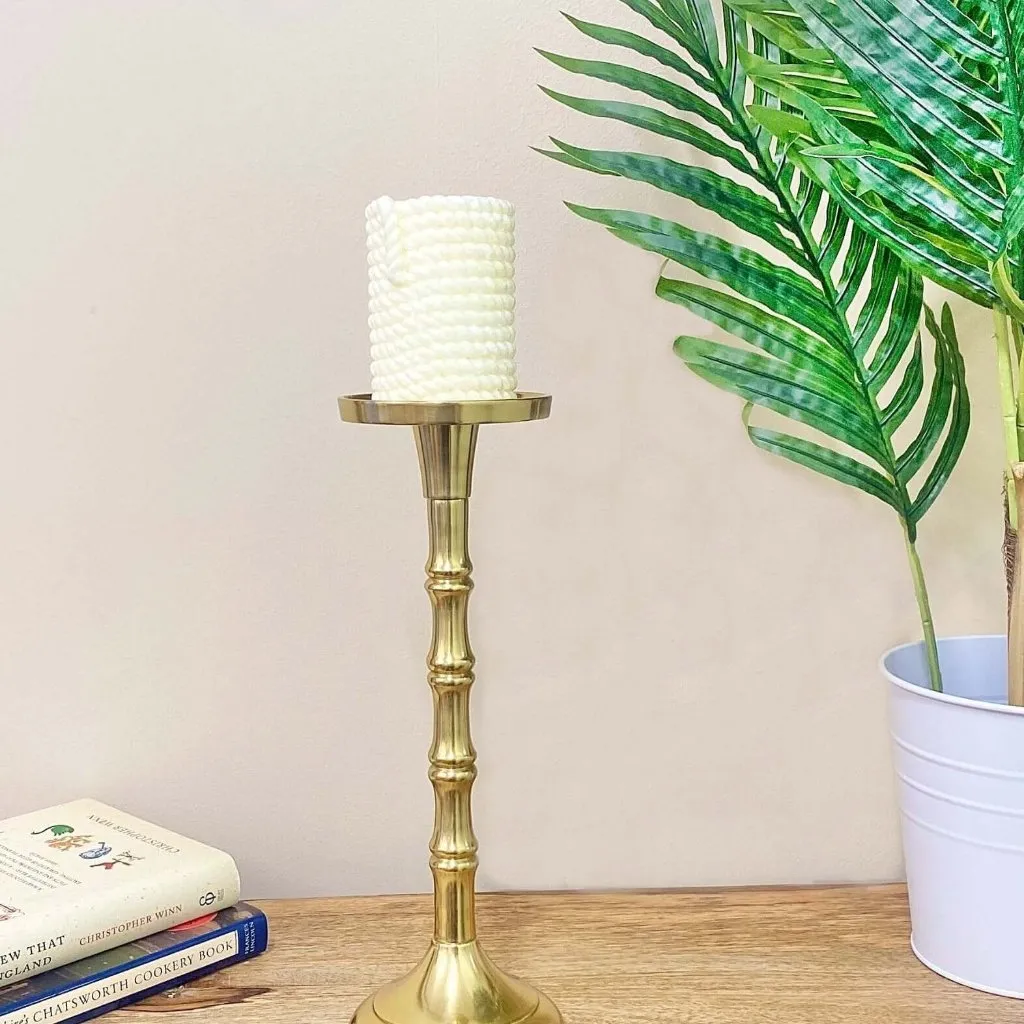 Vintage Brass Candlesticks for Pillar Candles 29cm