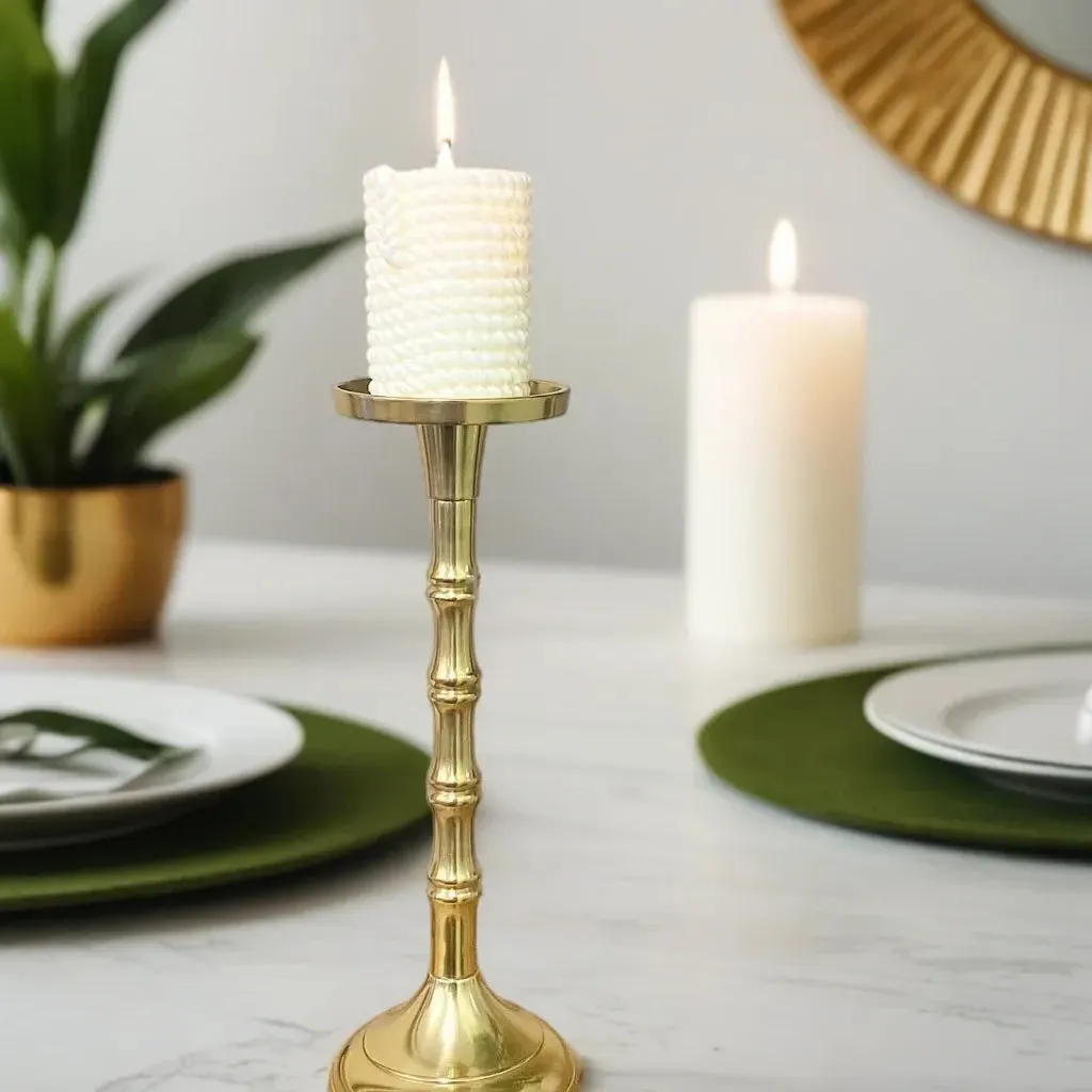 Vintage Brass Candlesticks for Pillar Candles 29cm