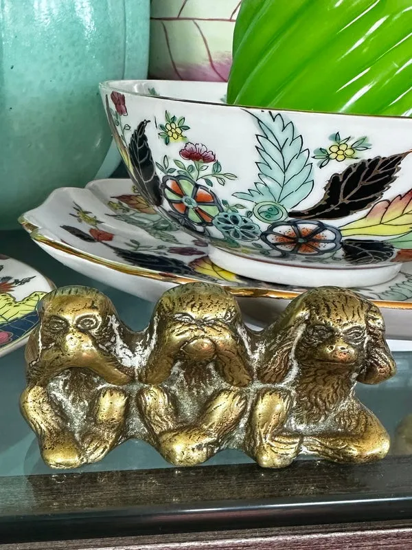 Vintage Brass Monkeys Figurine