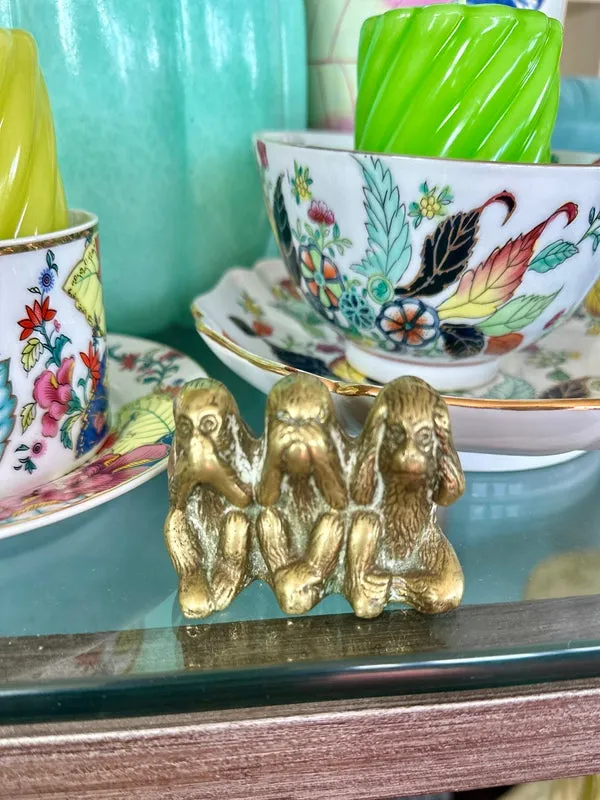 Vintage Brass Monkeys Figurine