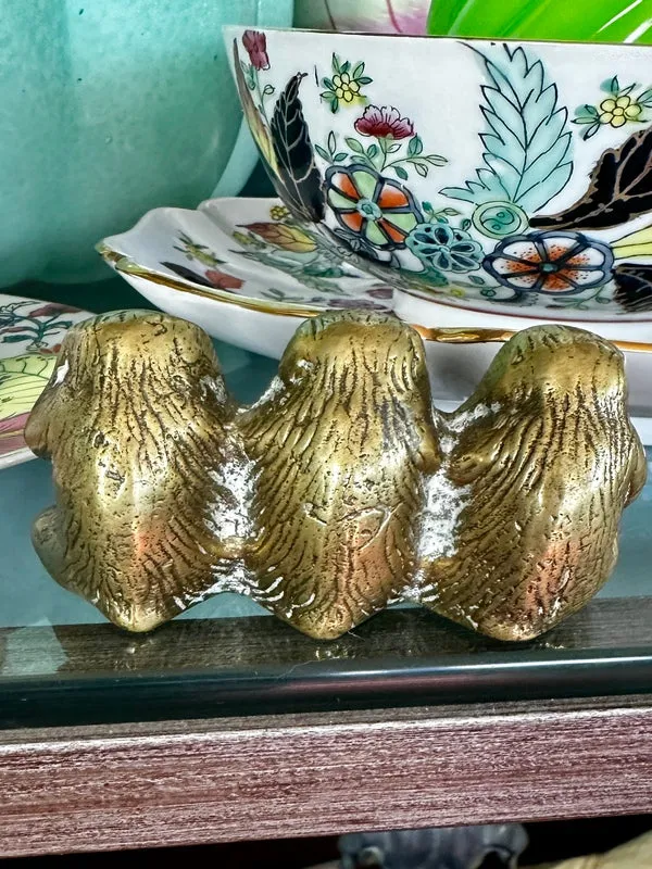 Vintage Brass Monkeys Figurine