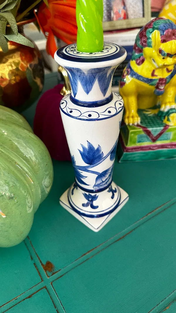Vintage Candlestick- Chinoiserie