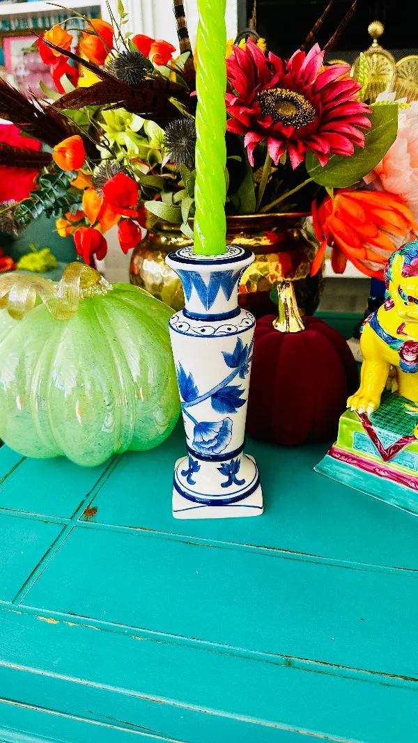 Vintage Candlestick- Chinoiserie