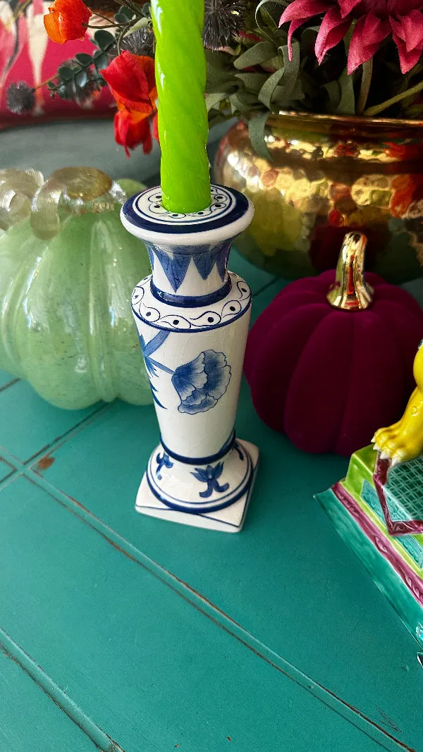 Vintage Candlestick- Chinoiserie