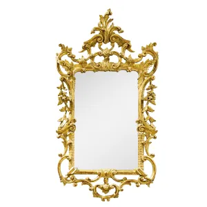 Vintage Chippendale Style Gilt Mirror