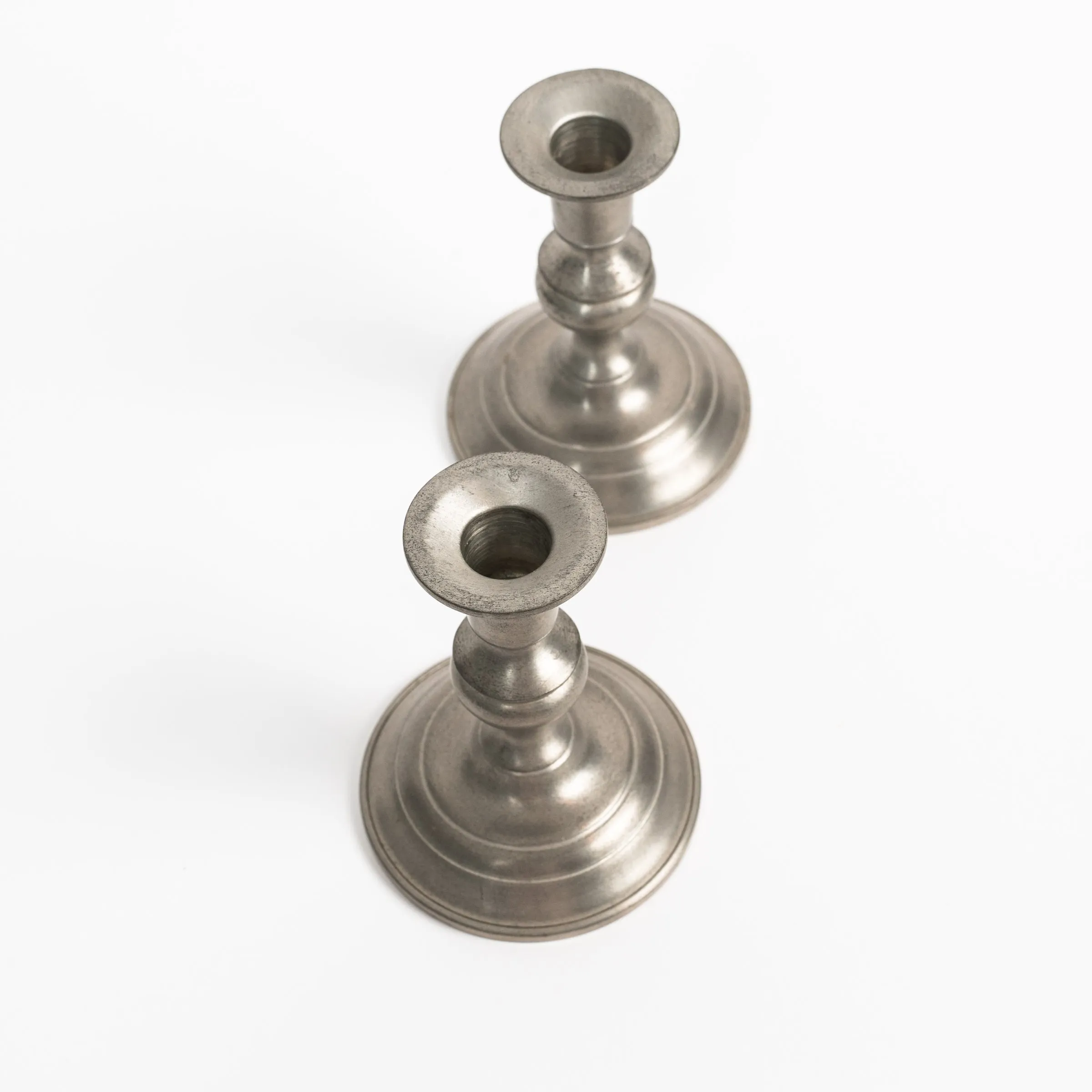 Vintage Pair Woodbury Pewter Candlesticks