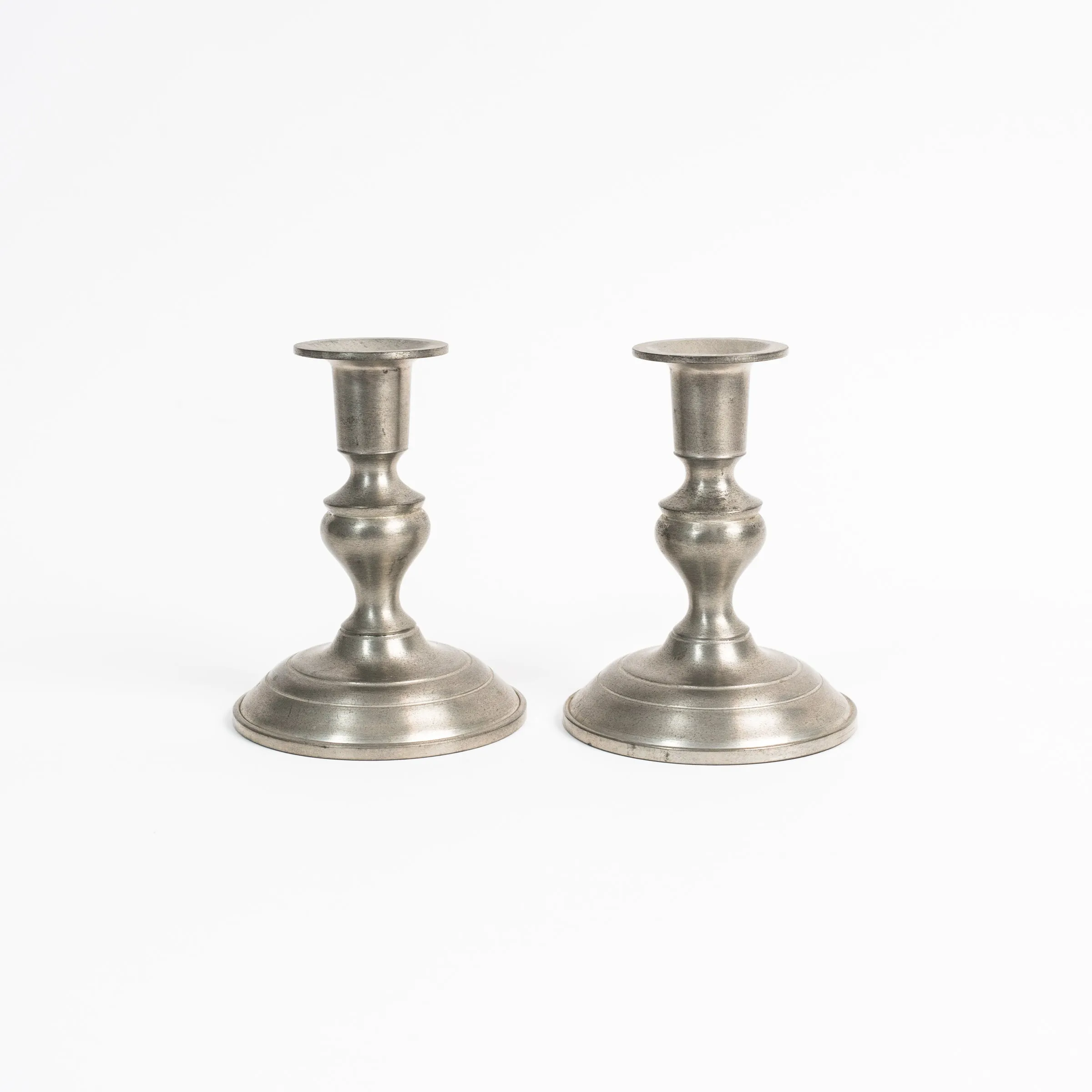 Vintage Pair Woodbury Pewter Candlesticks