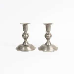 Vintage Pair Woodbury Pewter Candlesticks