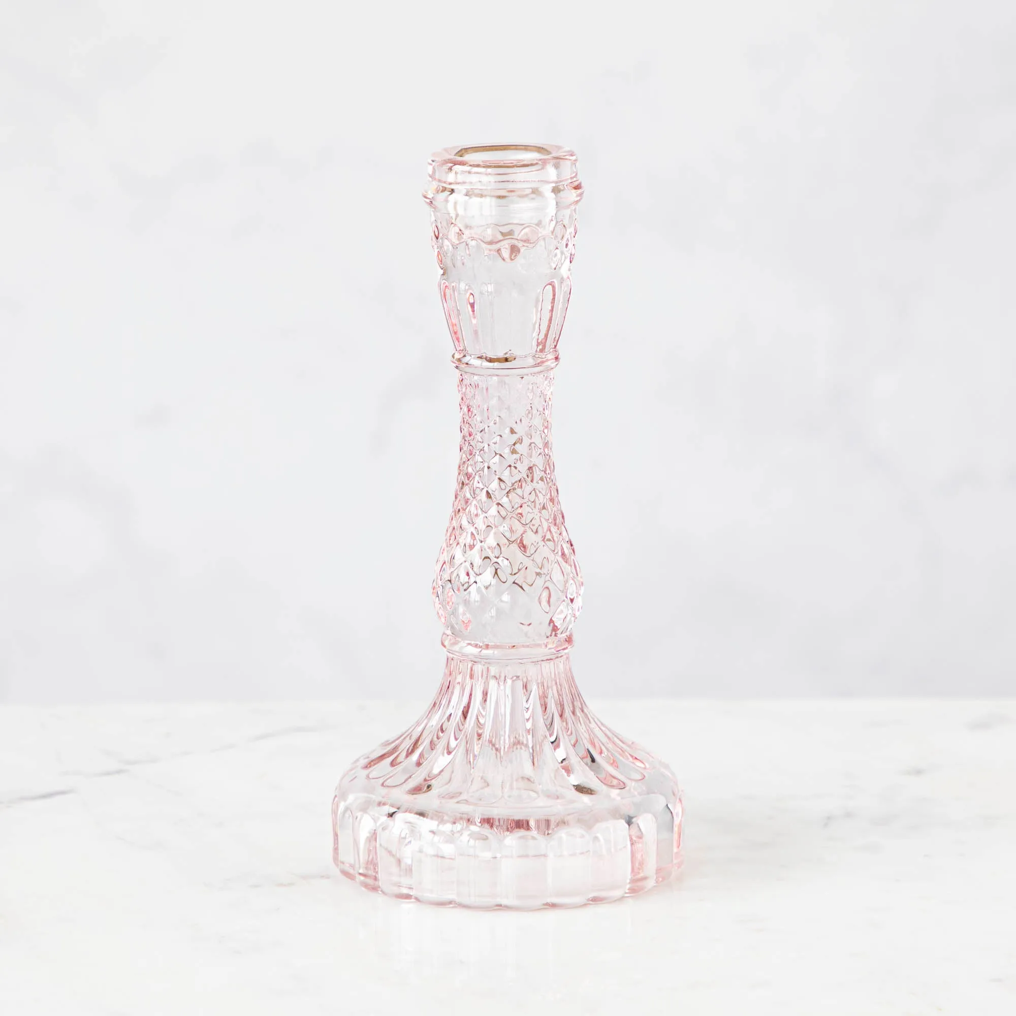Vintage Pink Candlestick