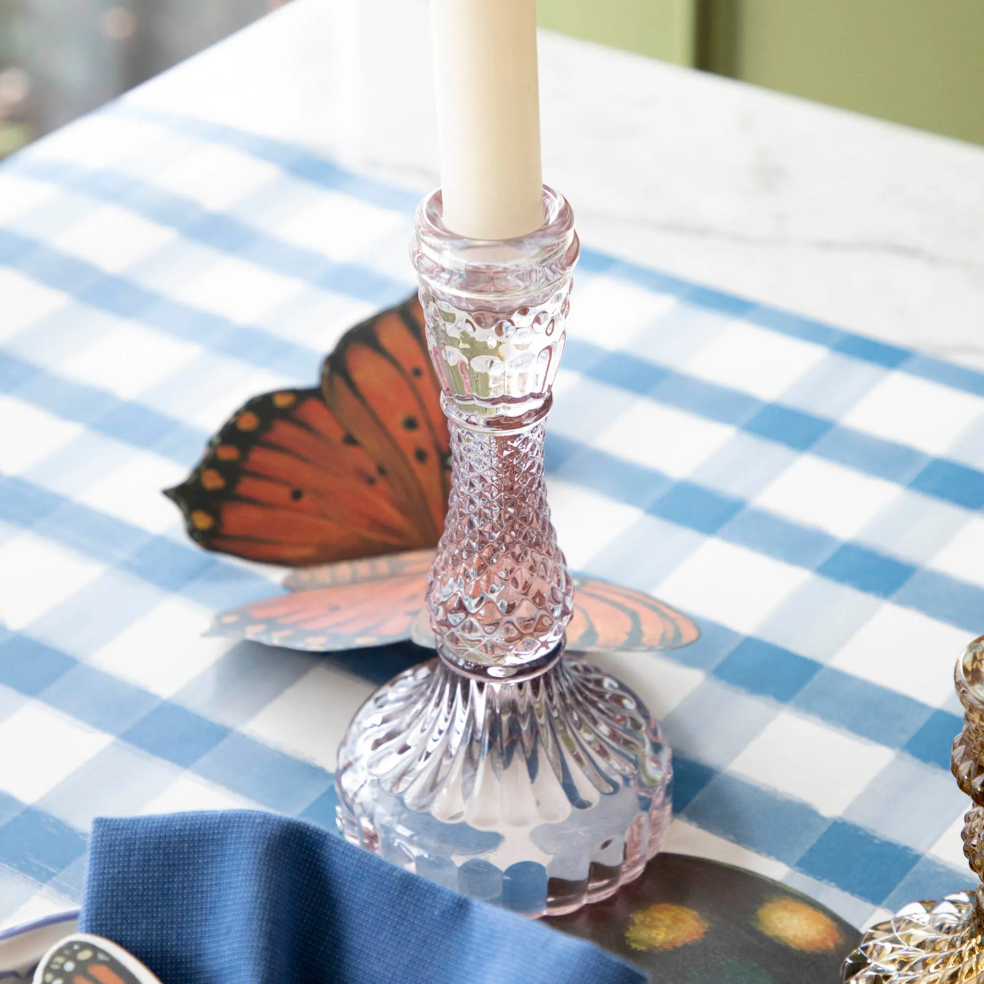 Vintage Pink Candlestick