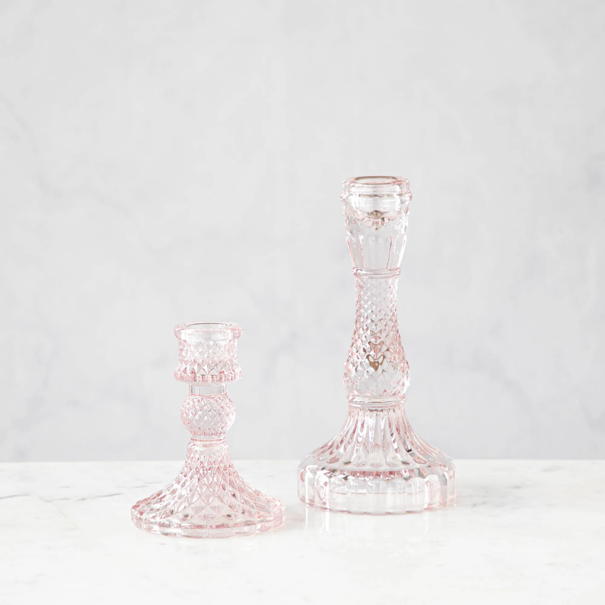 Vintage Pink Candlestick