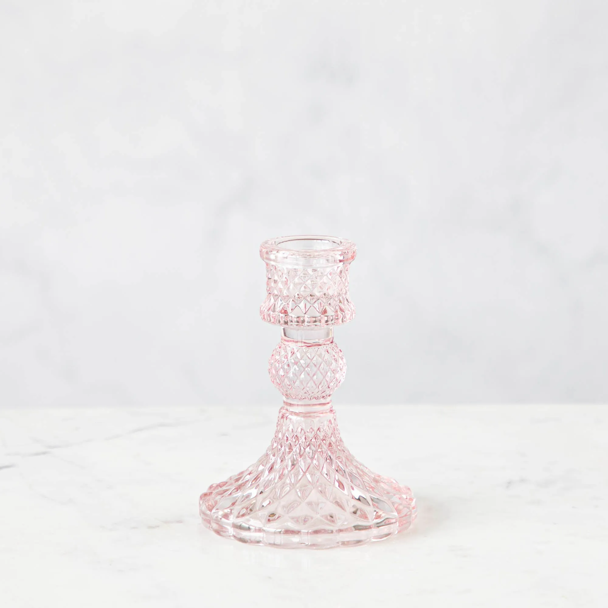 Vintage Pink Candlestick