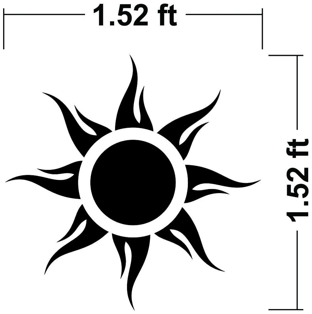 Wall1ders 1.5 Feet Sun Flower Gold, Mirror Stickers for Wall, Acrylic Stickers, Wall Mirror Stickers, Wall Stickers for Bedroom, Hall, Home Offices