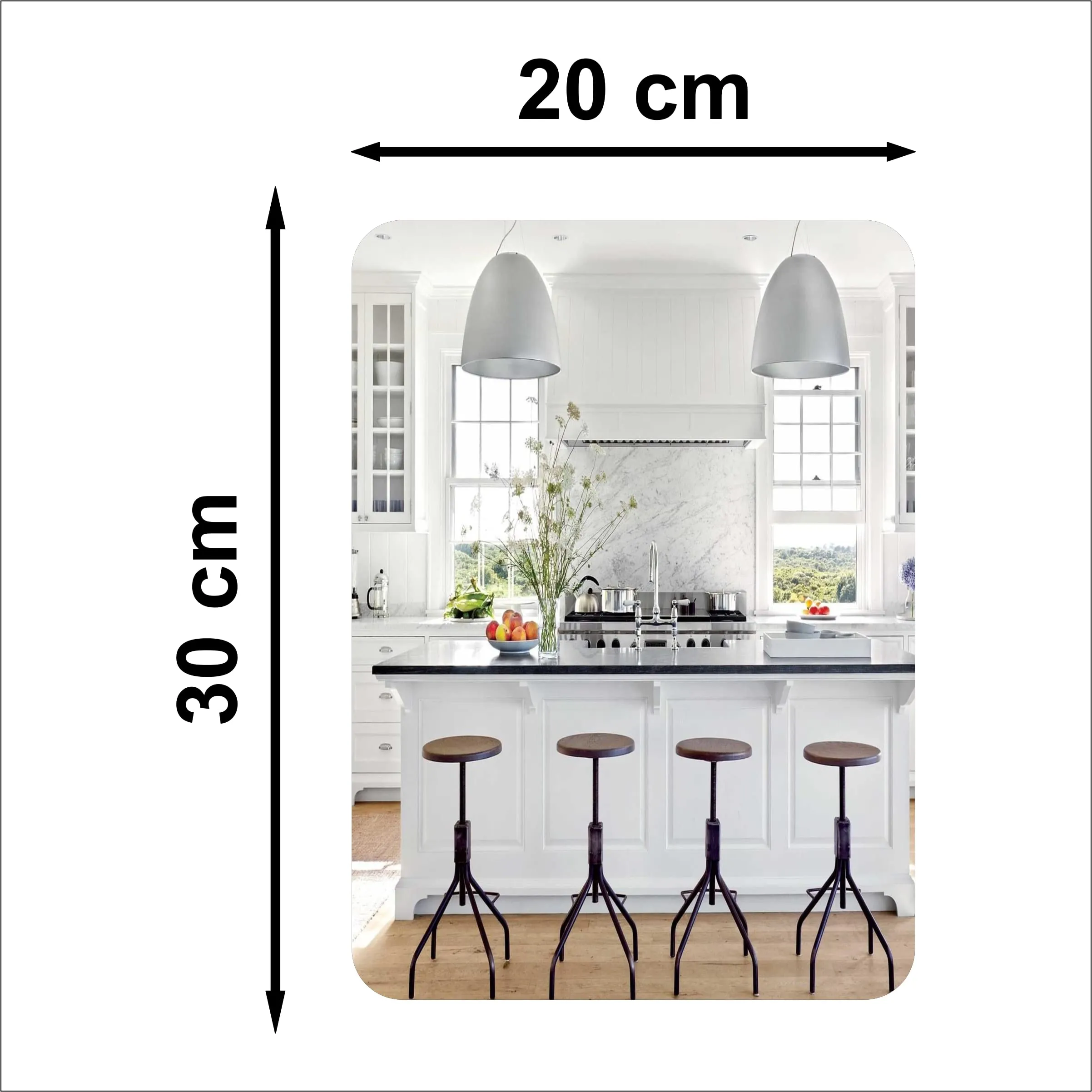 Walldaddy - Self Adhesive Wall Mirror Stickers Big Size (30X20)Cm | Mirror For Bathroom | Bedroom | Wash Basin Flexible Mirror Sheets For Wall (B-Curve)(Rectangular, Unframed) - Plastic