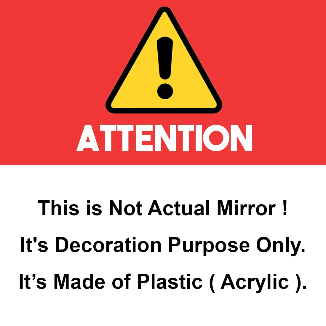 Walldaddy - Self Adhesive Wall Mirror Stickers Big Size (30X20)Cm | Mirror For Bathroom | Bedroom | Wash Basin Flexible Mirror Sheets For Wall (B-Curve)(Rectangular, Unframed) - Plastic