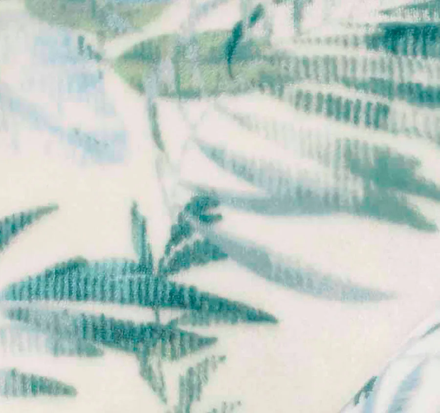 Wallpaper Leaves 127x152cm Throw Rug Castaway Green