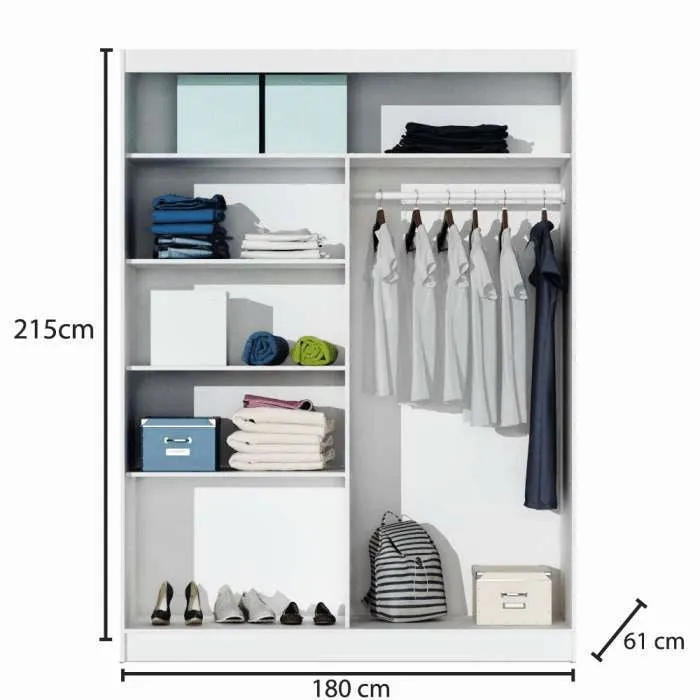 Wardrobe Rome 180 White