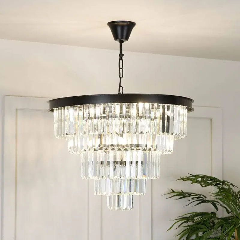 Washington Medium 5 Light Pendant Light - Black