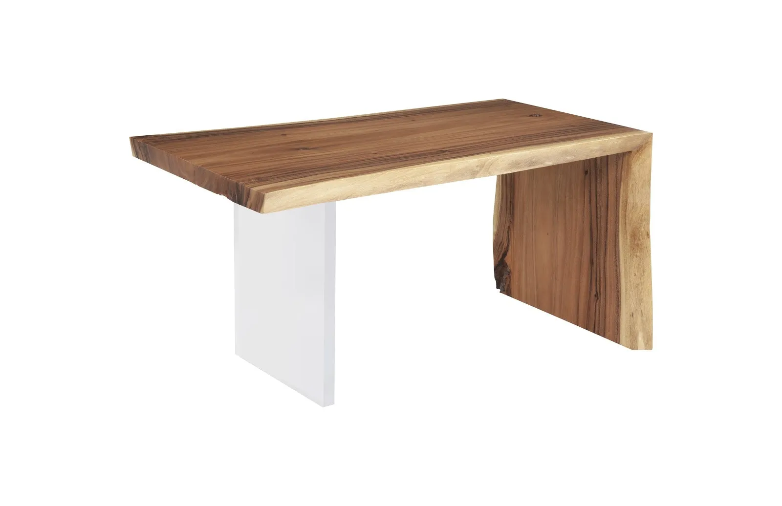 Waterfall Desk Natural, Acrylic Leg