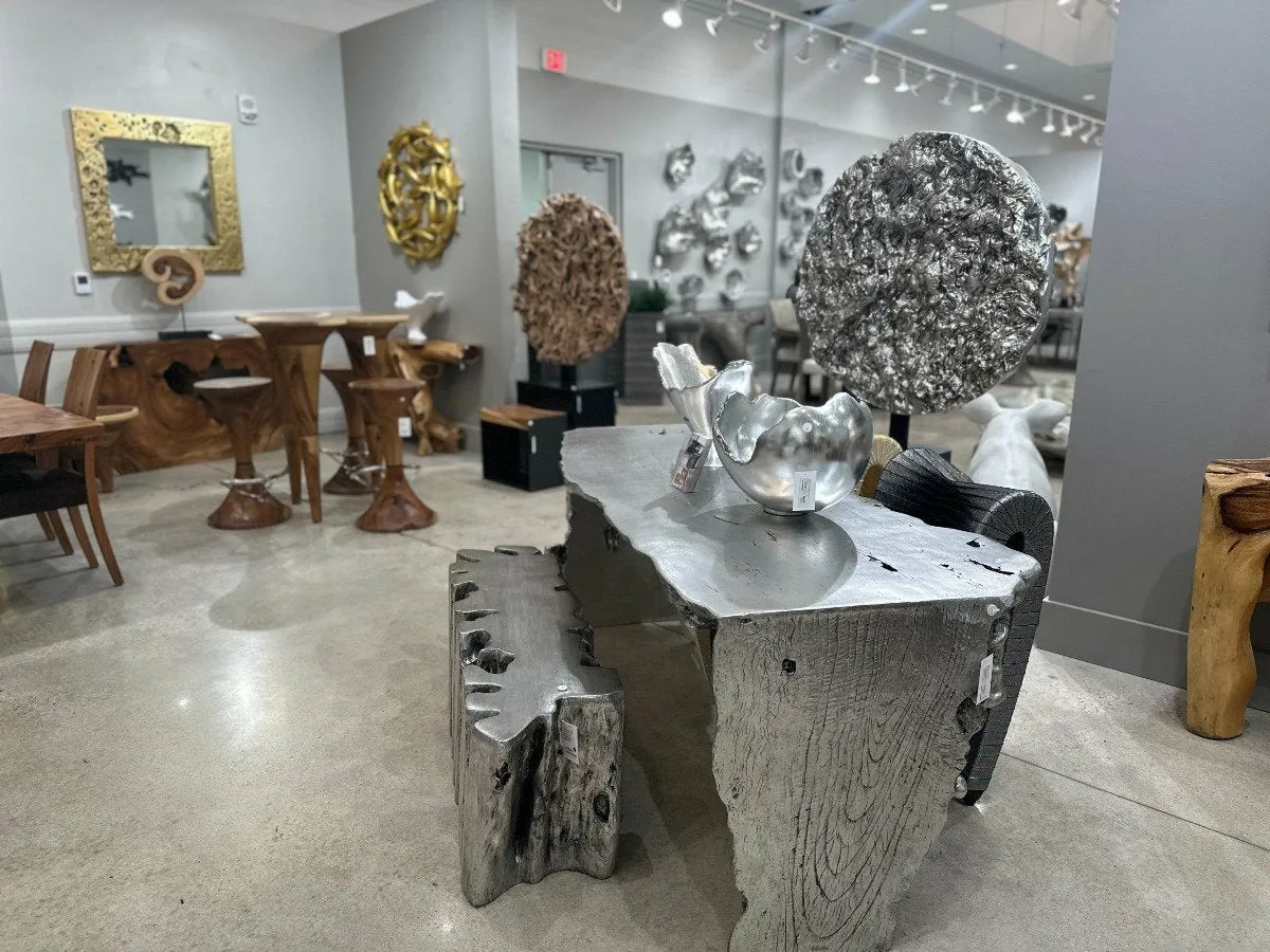 Waterfall Desk, Silver Leaf