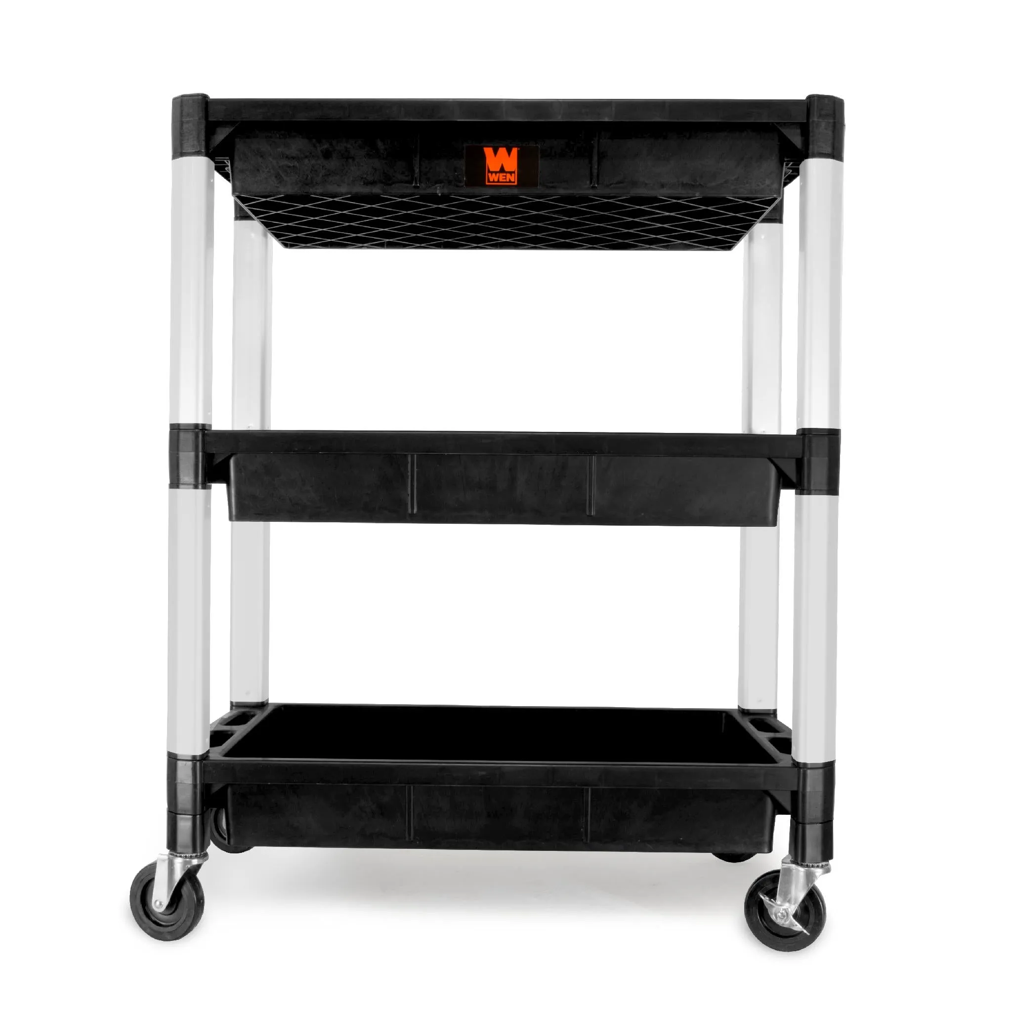WEN 73163 Three-Tray 300-Pound Capacity Triple Decker Service and Utility Cart