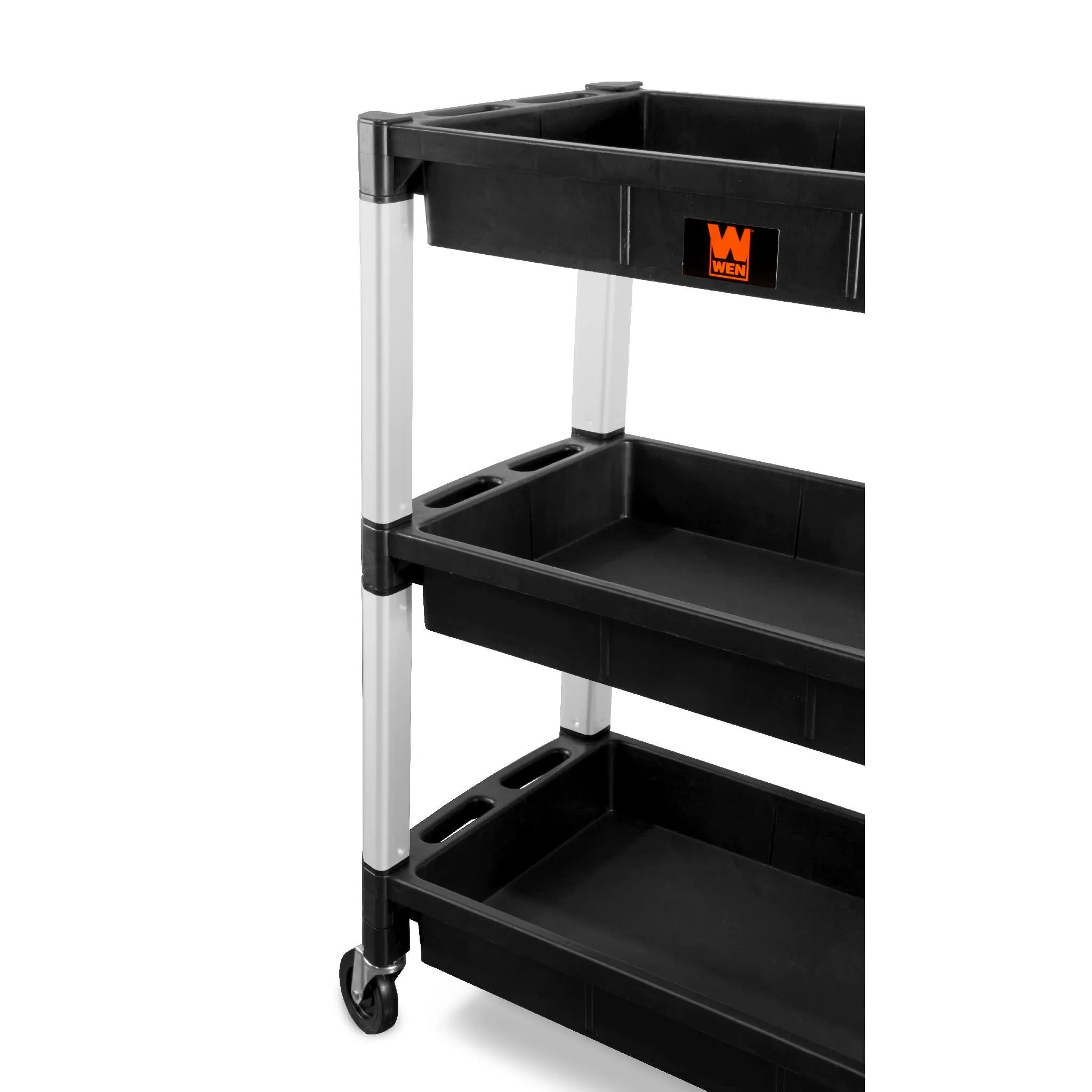 WEN 73163 Three-Tray 300-Pound Capacity Triple Decker Service and Utility Cart