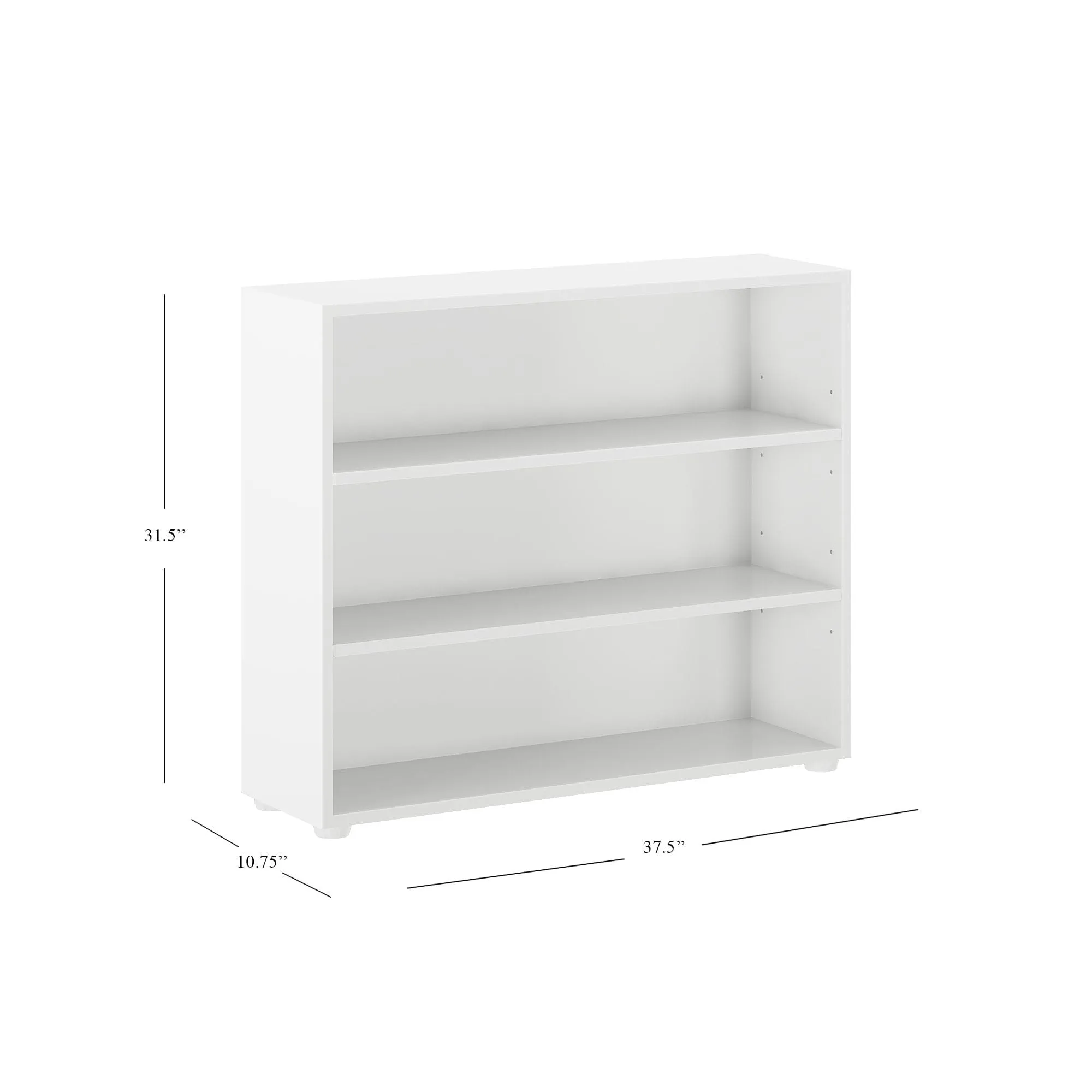 Wide 3 Shelf Bookcase