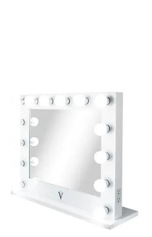 Wide Lighted Hollywood Mirror with Dimmer :: IMPACT Series