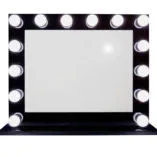 Wide Lighted Hollywood Mirror with Dimmer :: IMPACT Series