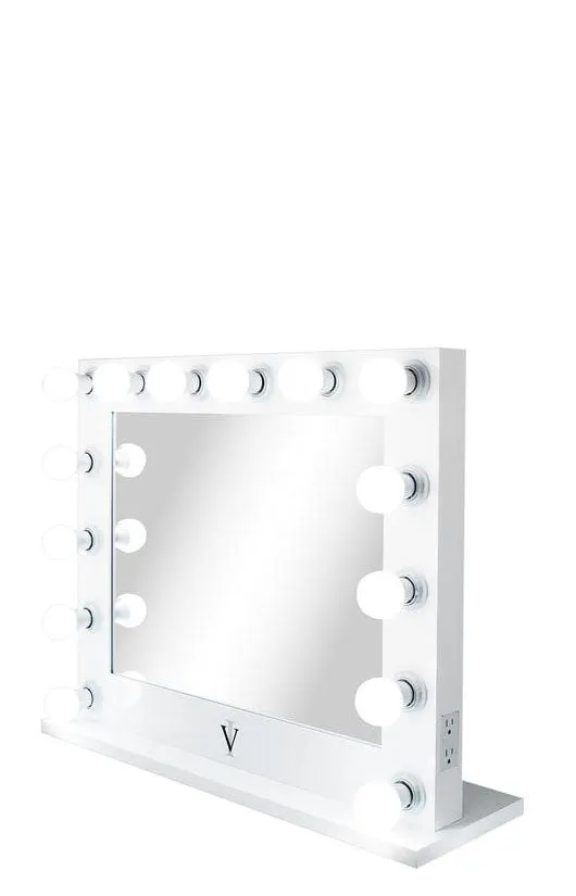 Wide Lighted Hollywood Mirror with Dimmer :: IMPACT Series