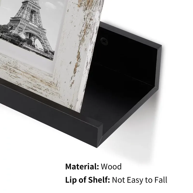 Wooden Floating Shelves, Set of 5, Multiple Sizes