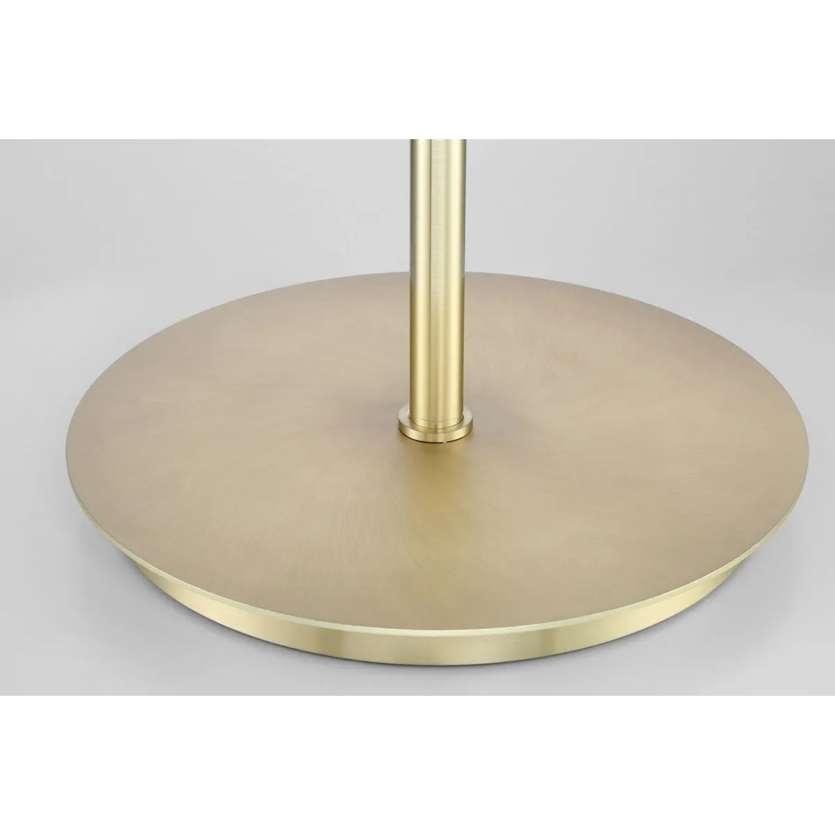 X3 Floor Lamp in Satin Brass with White Shade