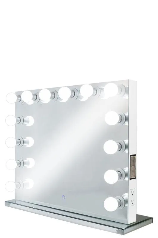 XL Wide Hollywood Frameless Mirror With Bluetooth® & Dimmer --------Stand not included (Wall Mount Only)