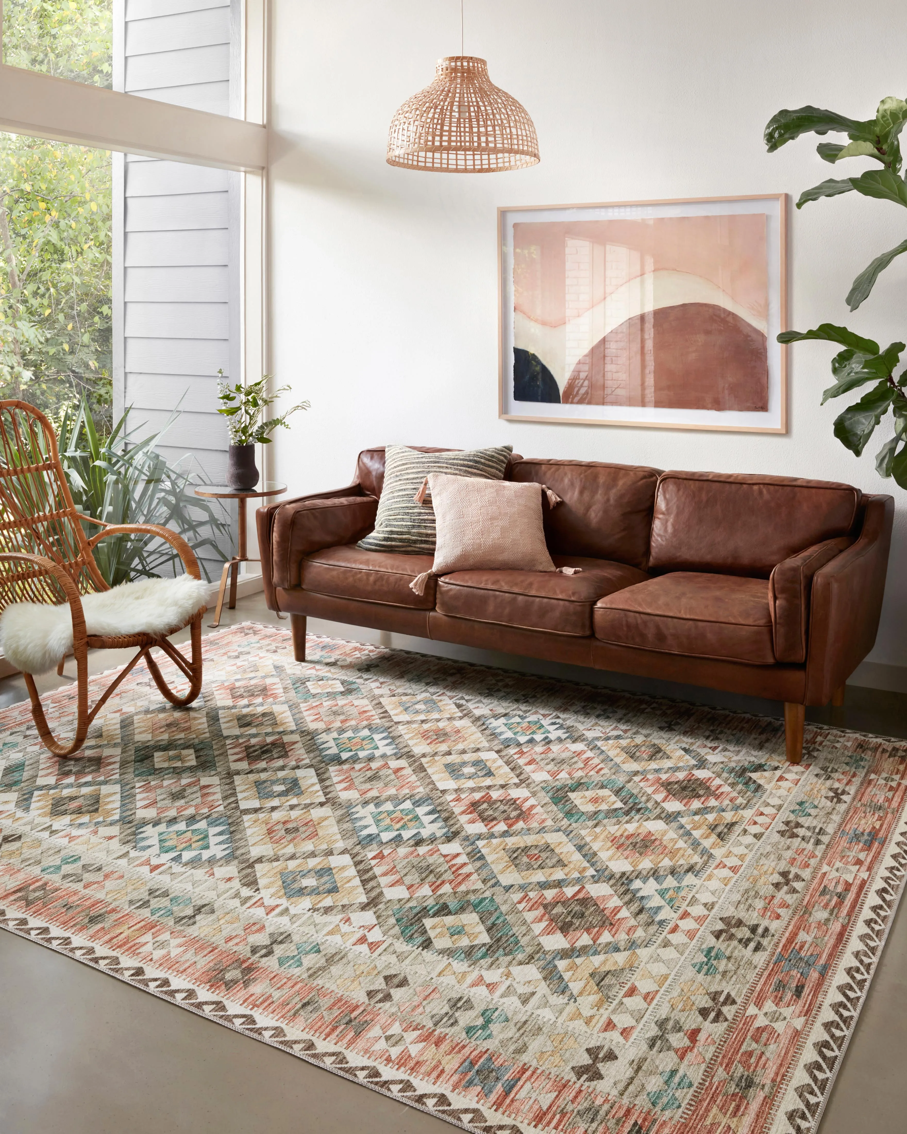 Zion Rug in Ivory & Multi