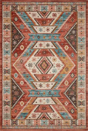 Zion Rug in Red & Multi